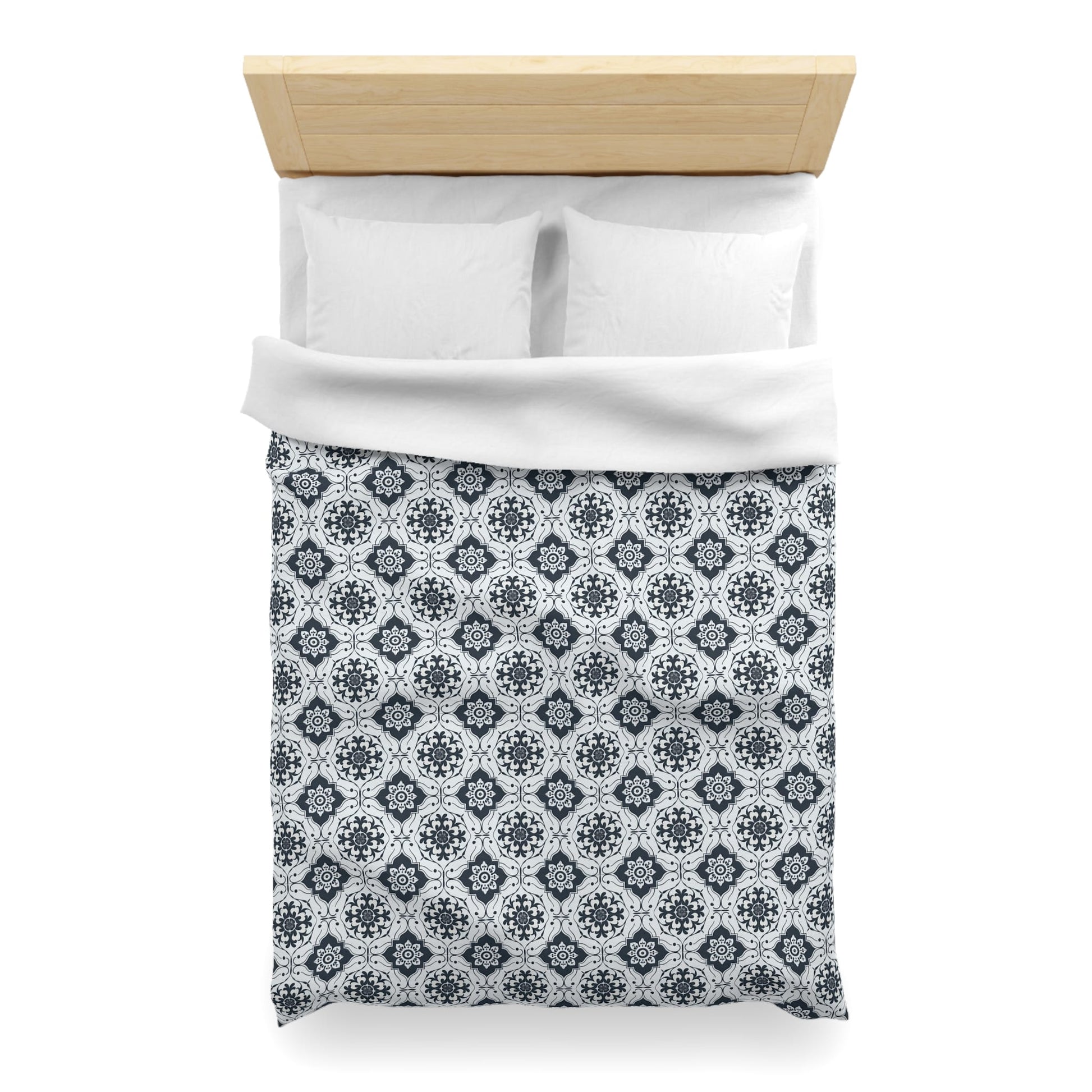 Lisbon Noir Microfiber Duvet Cover