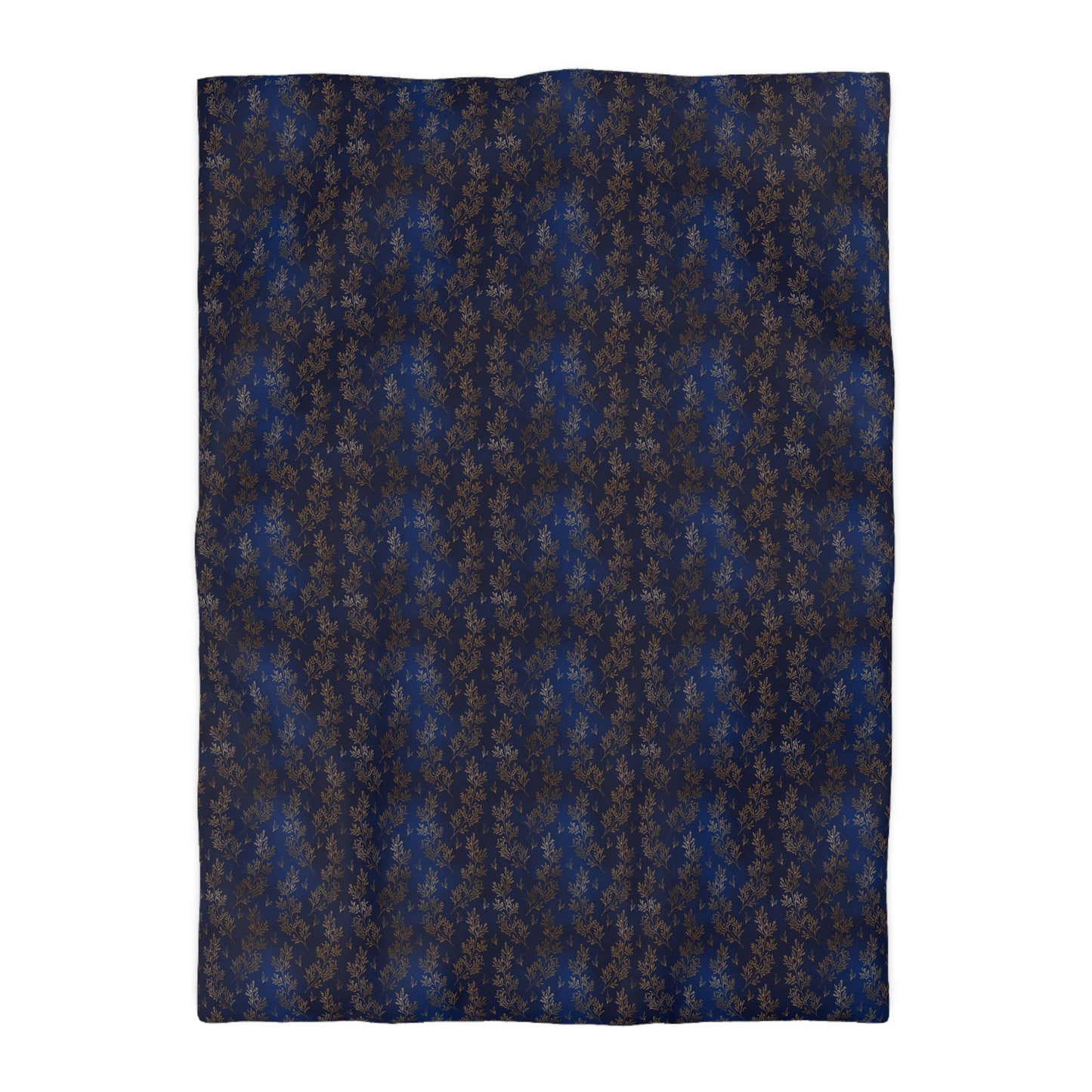 Gilded Twilight Foliage Microfiber Duvet Cover
