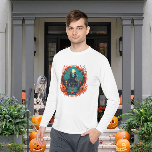 Creepy Ghost 3 Adult Long Sleeve Tee