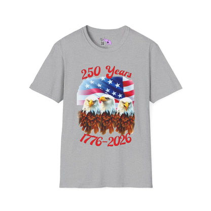 Three Eagles 250 Years 1776-2026 Adult T-shirt