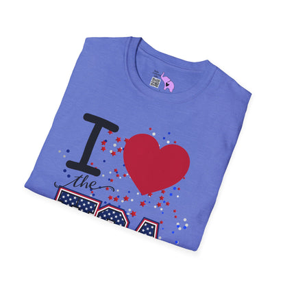 I Love The USA Adult T-shirt