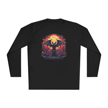 Creepy Bats Over Moon 14 Adult Long Sleeve Tee