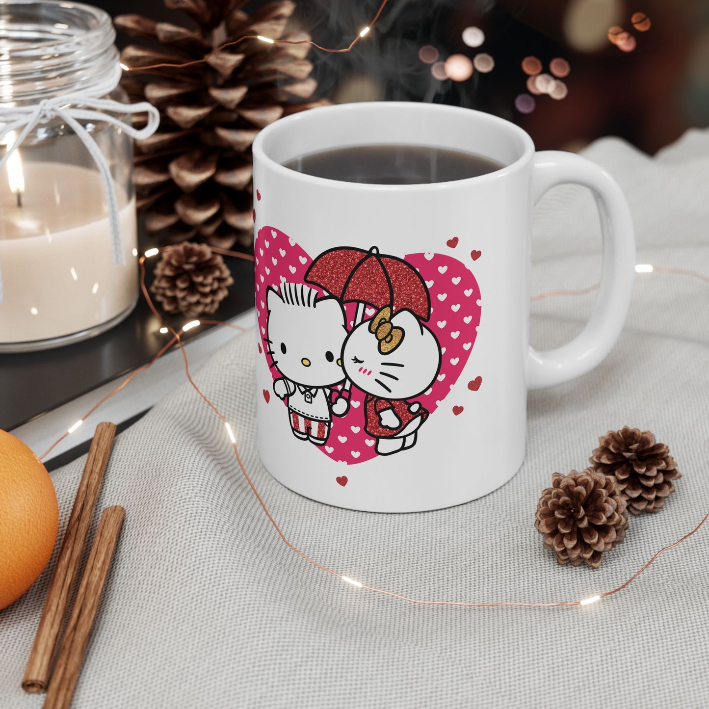 Hello Kitty Valentine Ceramic Mug, (11oz, 15oz)