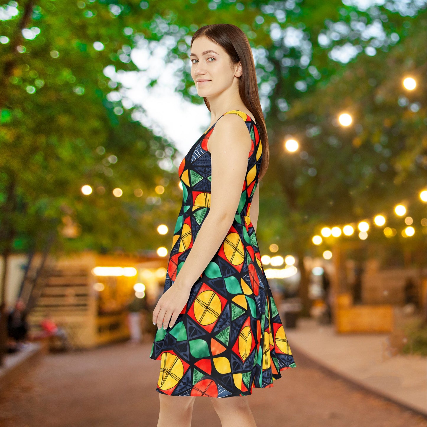 Candlelight Burst Women's Skater Dress
