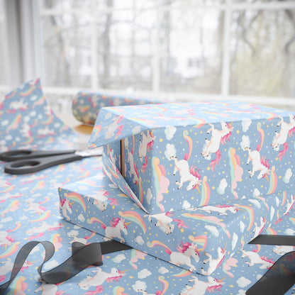 Snuggle Sky Unicorns Wrapping Paper