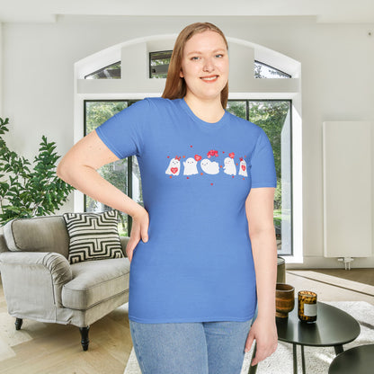 Valentines Ghosts Adult T-shirt