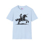 Bigfoot Rides A Unicorn Adult T-shirt