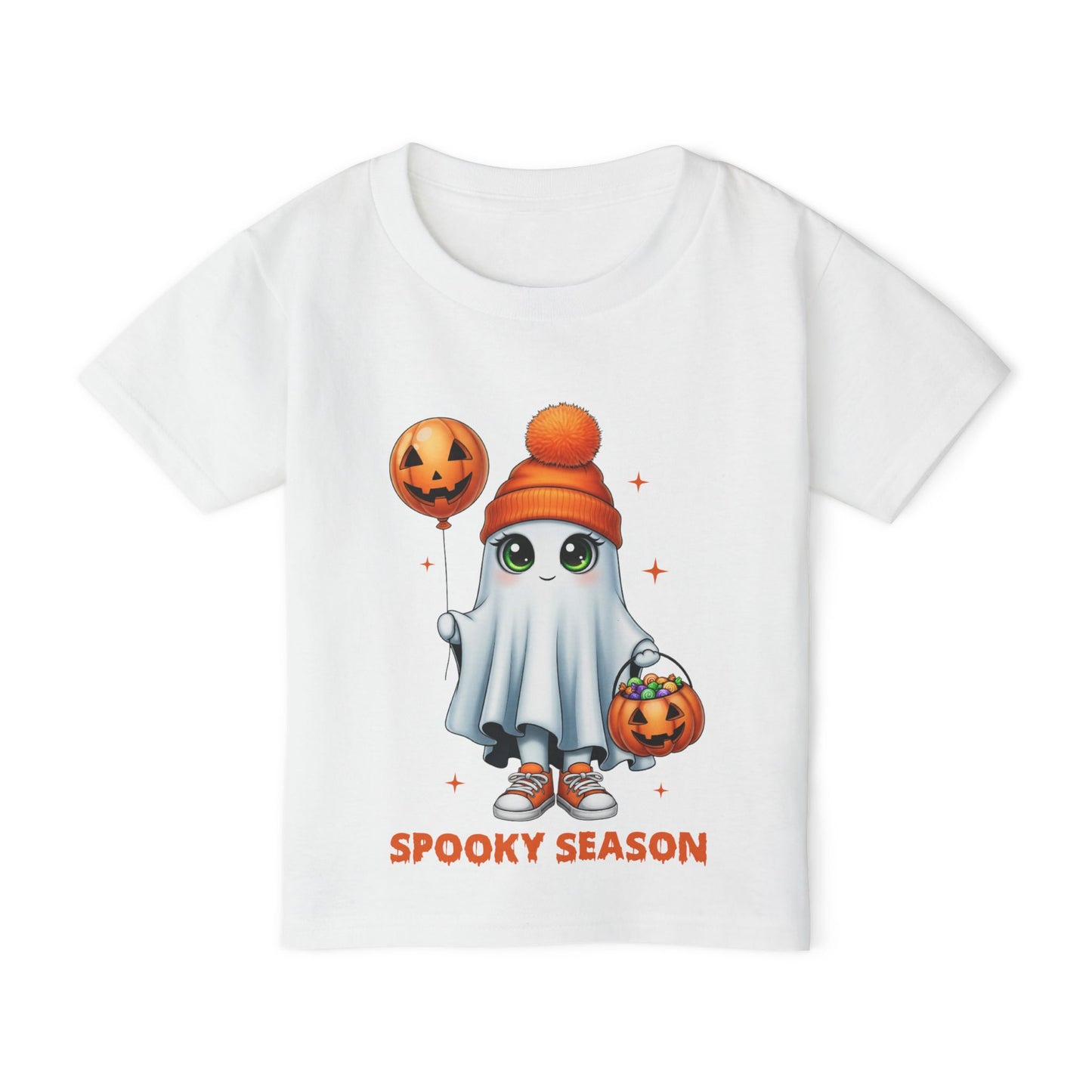 Spooky Season Ghost Trick-or-Treater Heavy Cotton™ Toddler T-shirt
