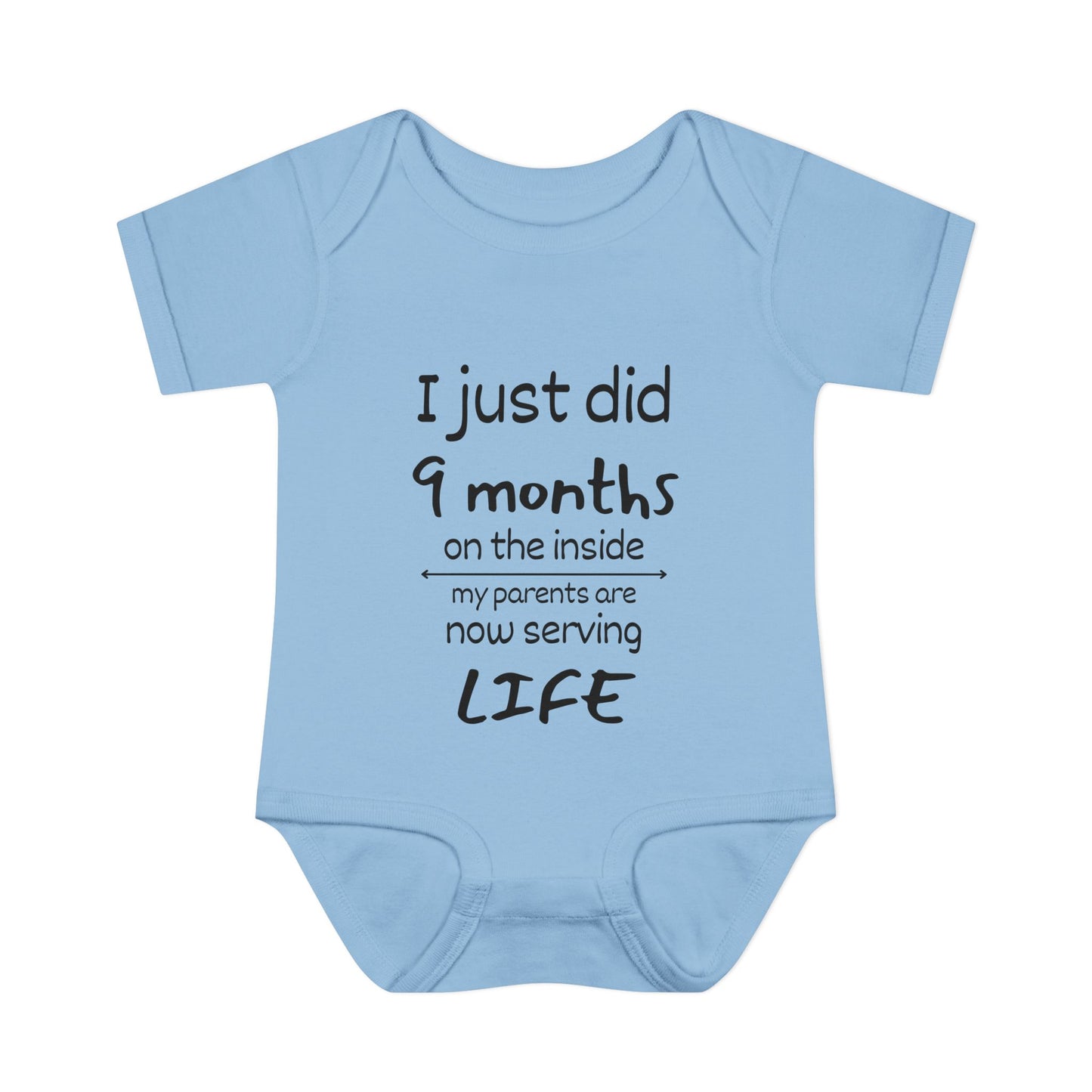 I Just Did 9 Months on the inside Infant Baby Rib Bodysuit