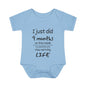I Just Did 9 Months on the inside Infant Baby Rib Bodysuit