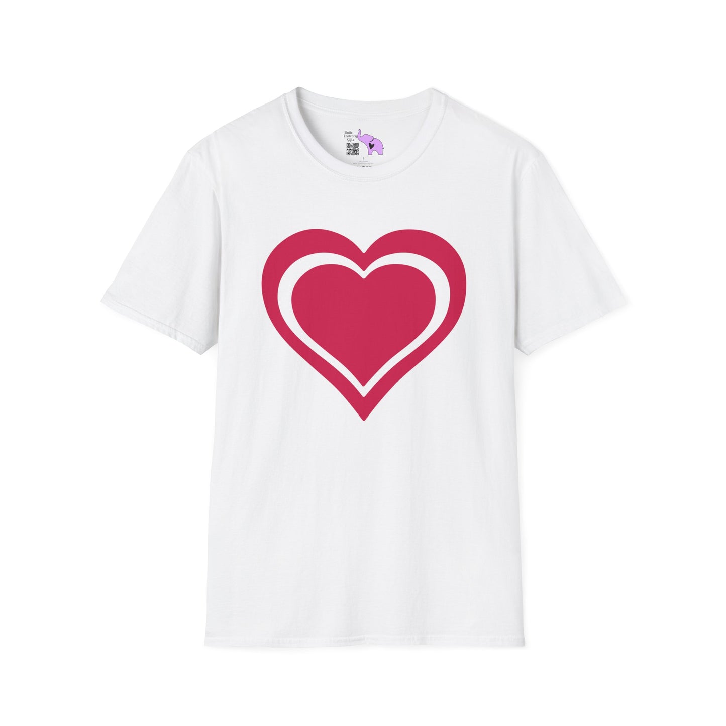 Heart Outline Adult Unisex Tshirt