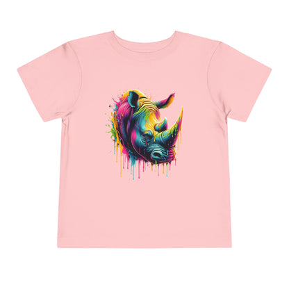 Colorful Rhino Toddler Tee