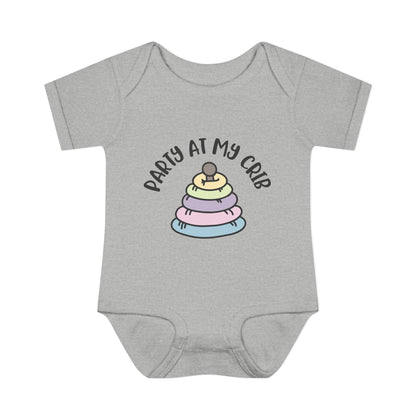 Party At My Crib Infant Baby Rib Bodysuit