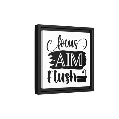 Focus Aim Flush 2 Framed Canvas Bathroom Art