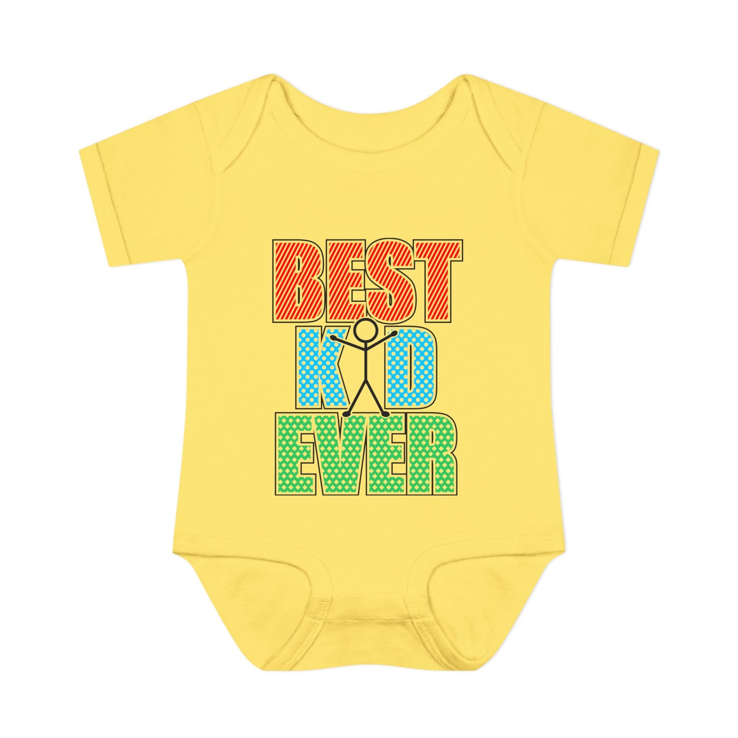 Best Kid Ever (Colorful) Infant Baby Rib Bodysuit