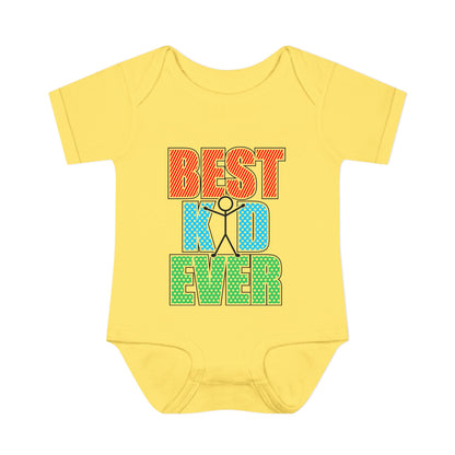 Best Kid Ever (Colorful) Infant Baby Rib Bodysuit
