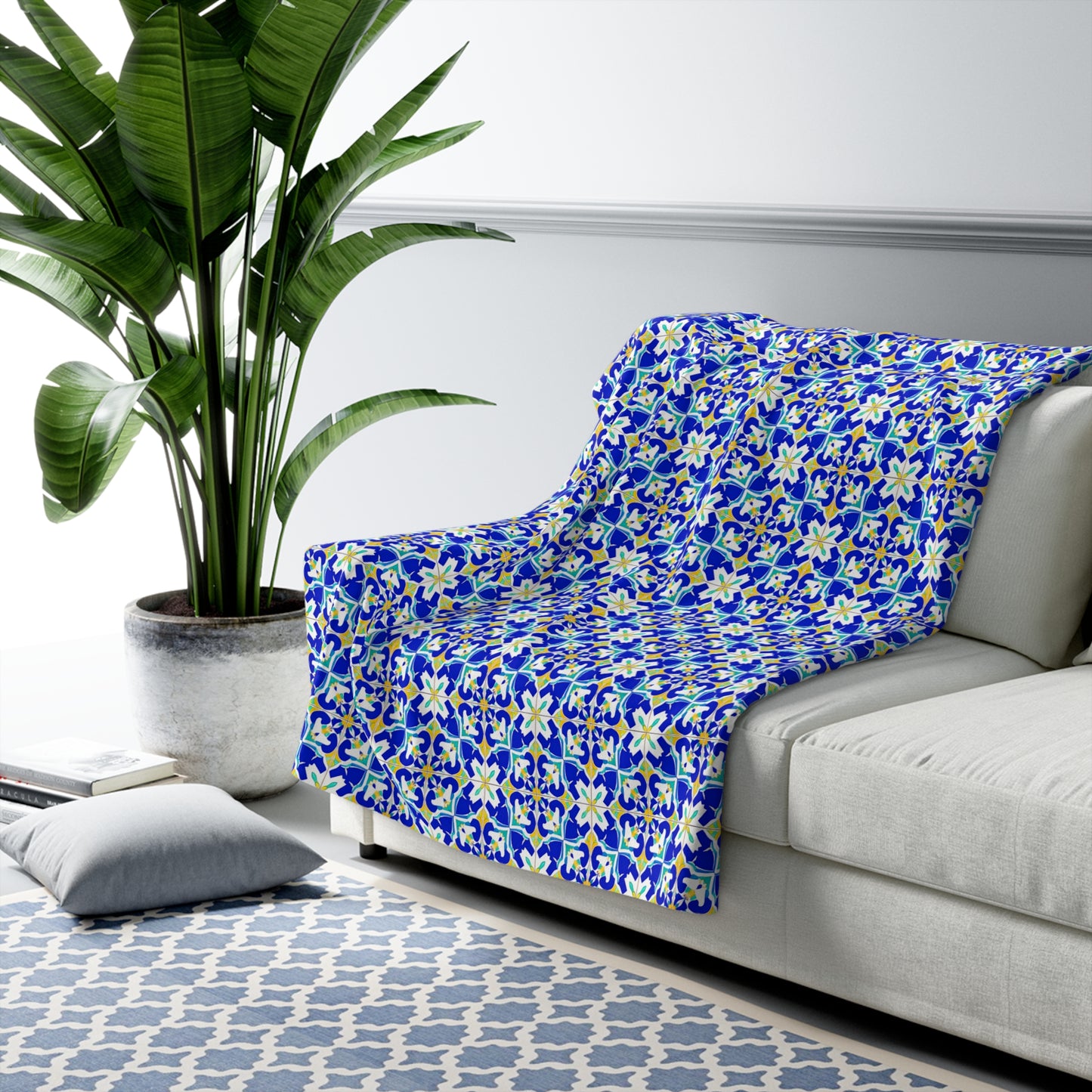 Blue Horizon Mosaic Basic Bedding Set