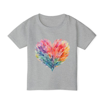 Feathery Heart Heavy Cotton™ Toddler T-shirt