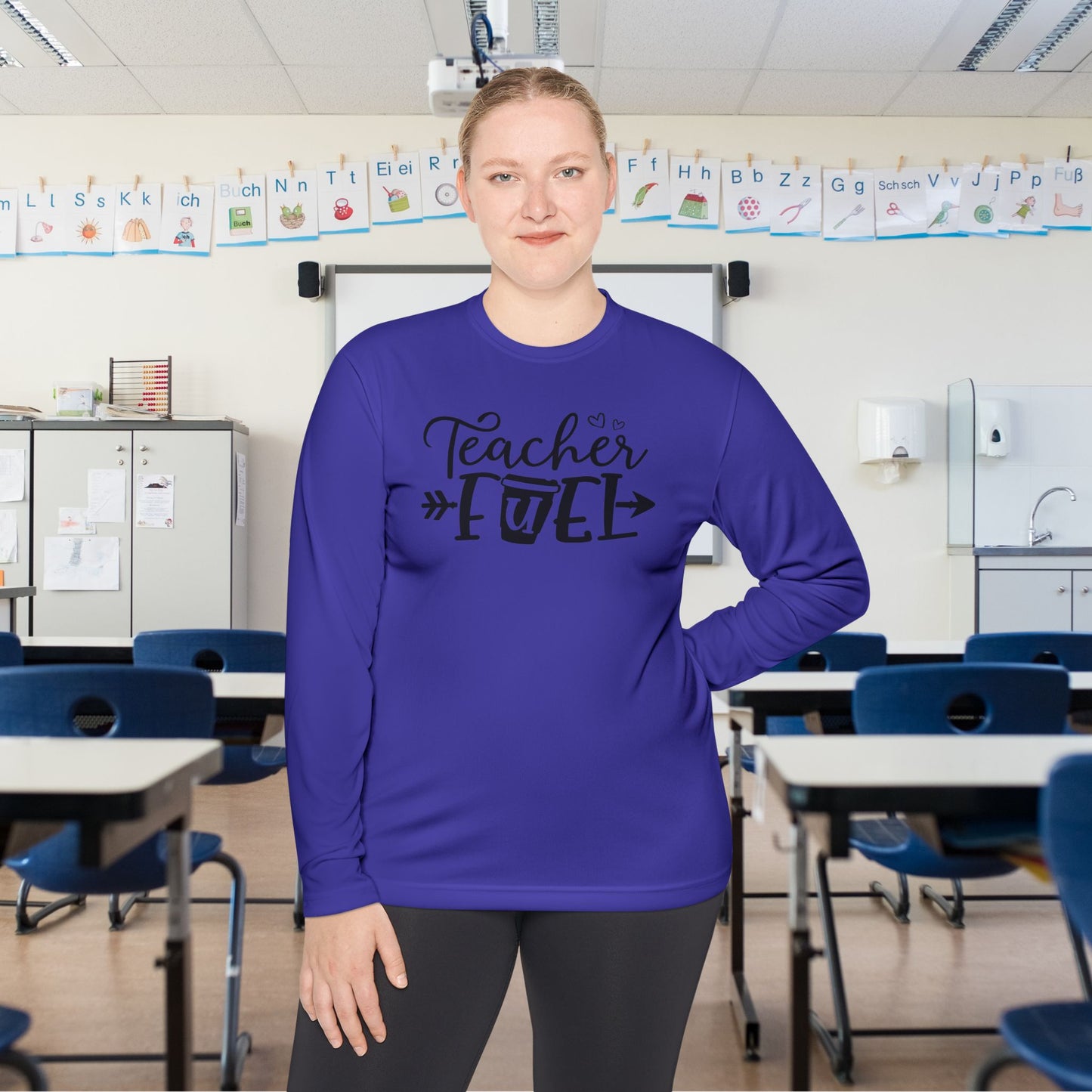 Teacher Fuel Adult Long Sleeve Tee