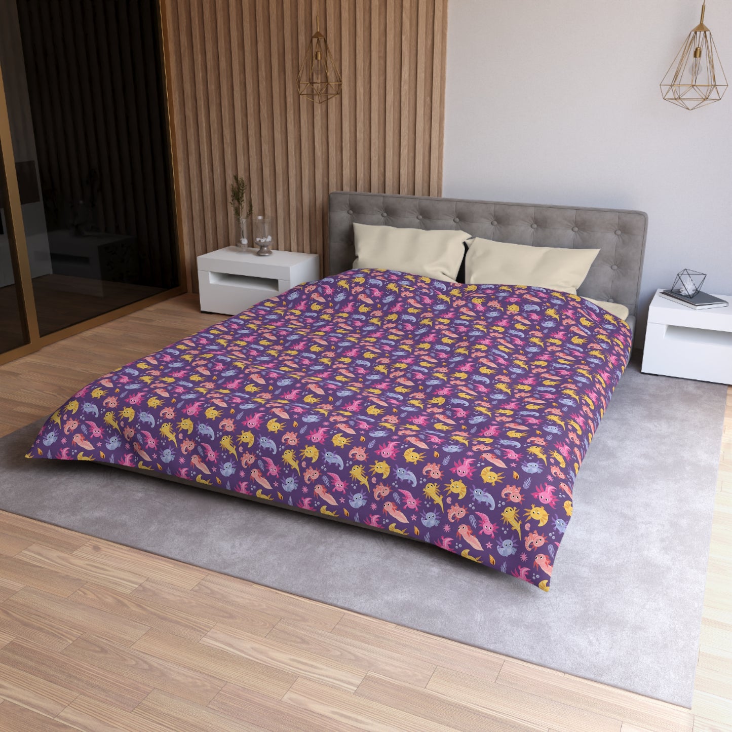 Axolotl Adventures Microfiber Duvet Cover