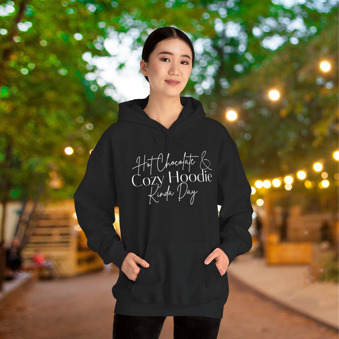 Hot Chocolate & Cozy Hoodie Kinda Day Heavy Blend™ Hooded Sweatshirt