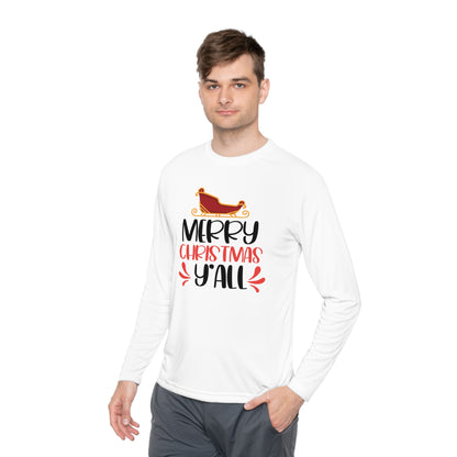 Merry Christmas Y'all Adult Long Sleeve Tee