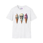 Ice Cream Cone Skull Adult T-shirt