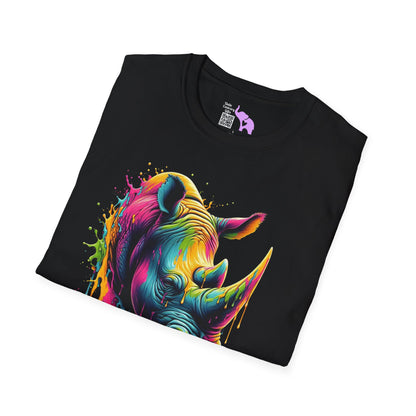 Colorful Rhino Adult T-shirt