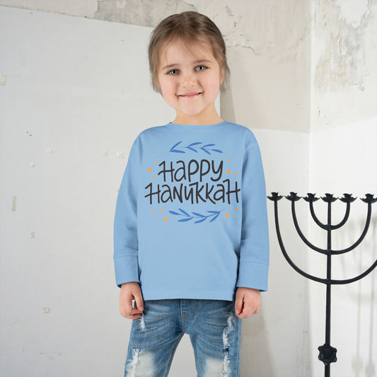 Happy Hanukkah 2 Toddler Long Sleeve Tee