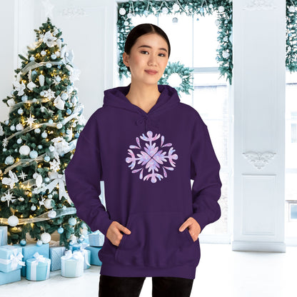 Large Snowflake 3 Adult Heavy Blend™ Hooded Sweatshirt