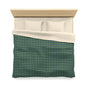 Diamond Bloom-Sage & Navy Microfiber Duvet Cover