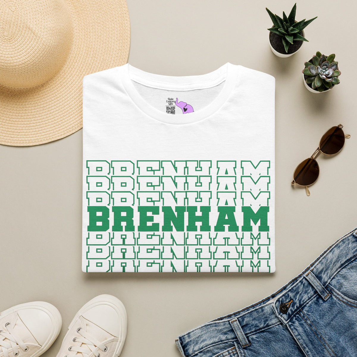 Brenham (Stacked) Adult T-shirt