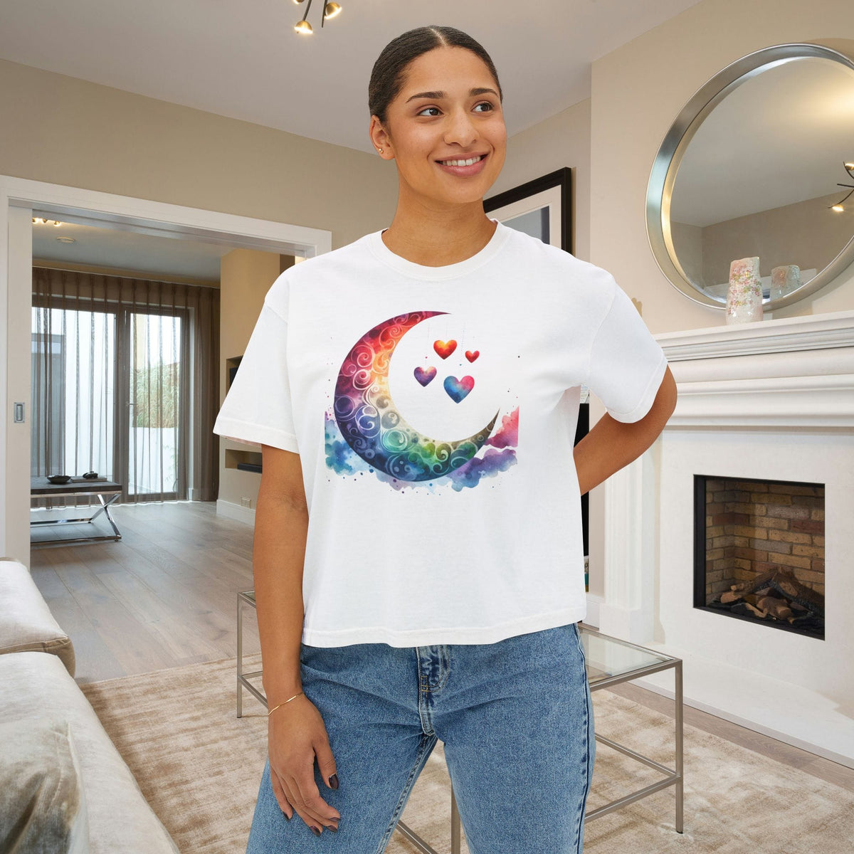 Moon in Love Women's Boxy Tee