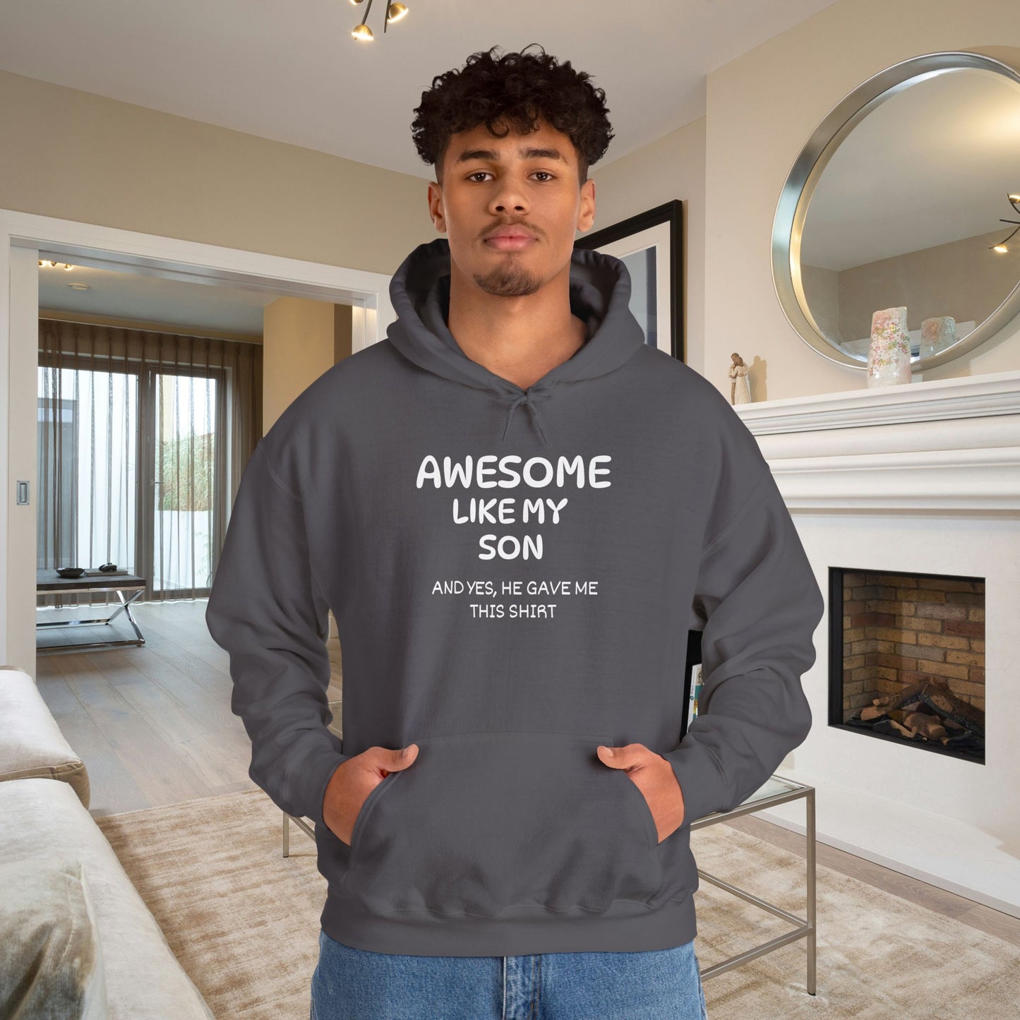 Awesome Like My Son Heavy Blend™ Hooded Sweatshirt
