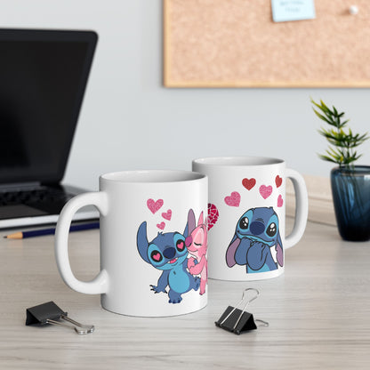 Valentine Stitch Ceramic Mug, (11oz, 15oz)