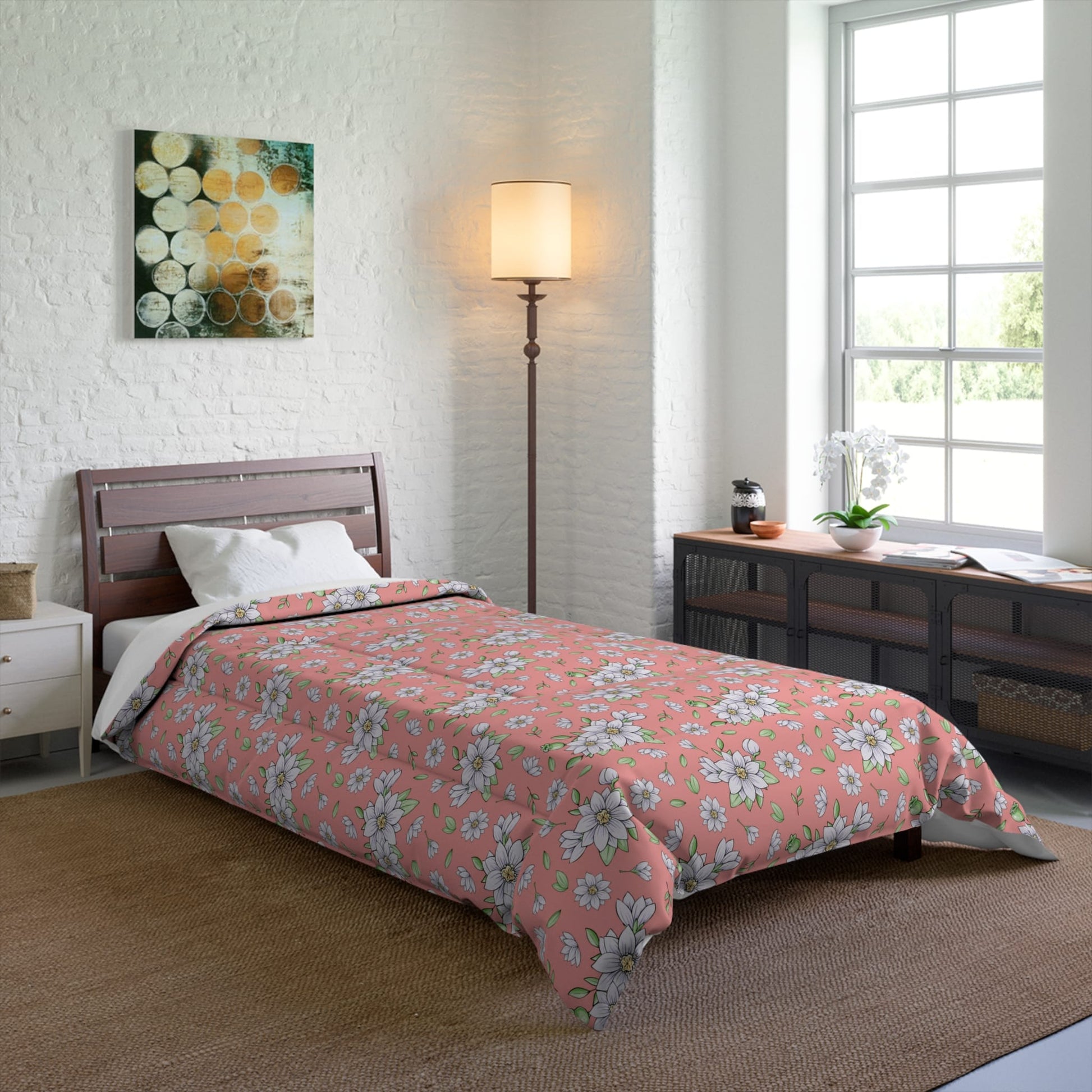 Jasmine Blush Garden Comforter