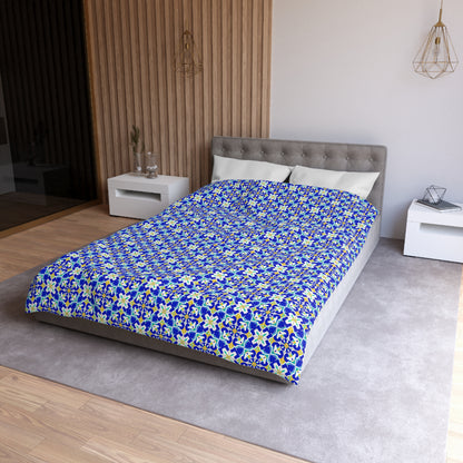 Blue Horizon Mosaic Microfiber Duvet Cover