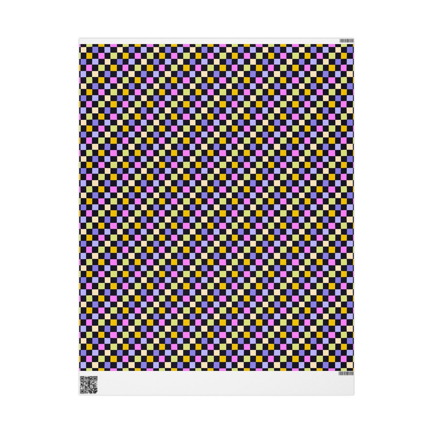 Joyful Checkerboard Gift Wrap