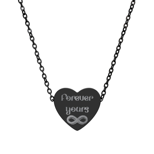 Infinity Duet Personalized Engraved Heart Necklace