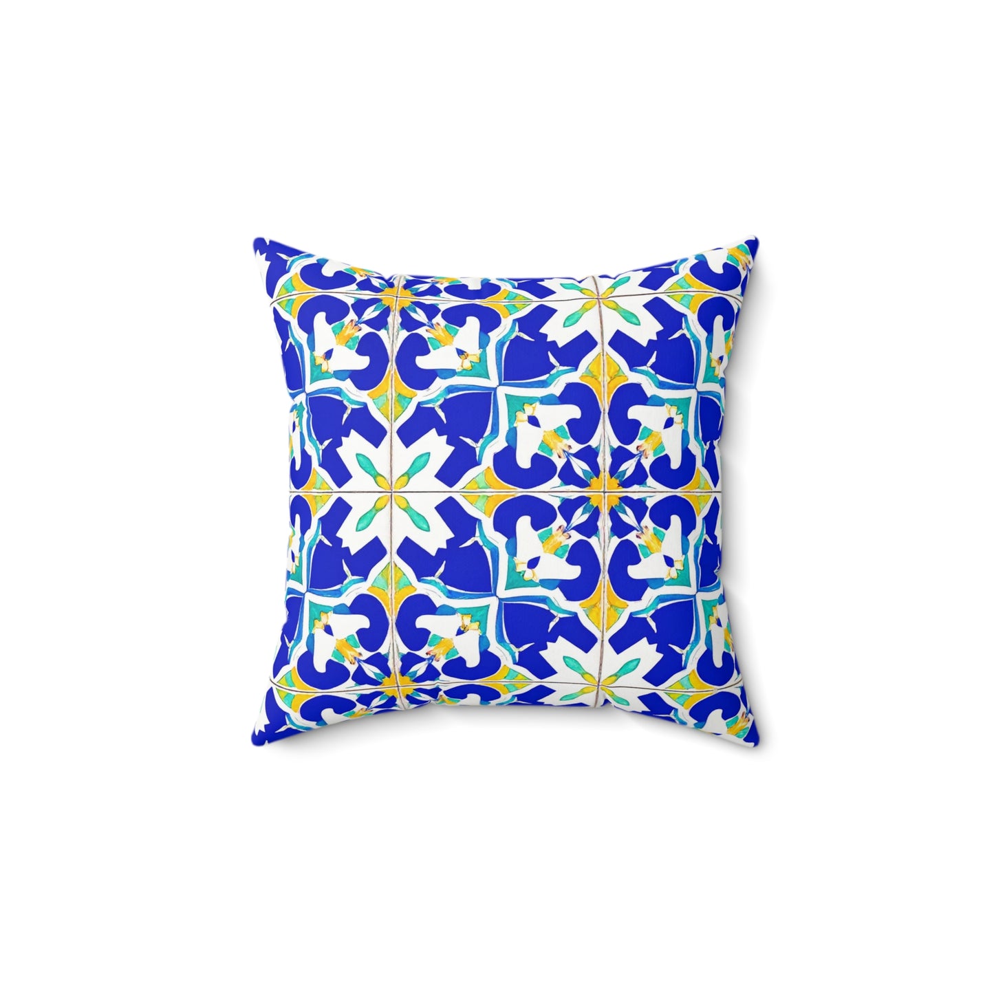 Blue Horizon Mosaic Throw Pillow