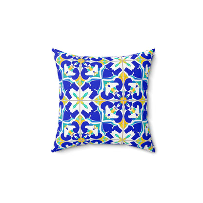 Blue Horizon Mosaic Throw Pillow