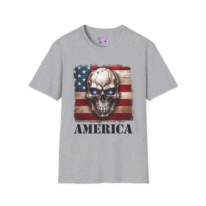America Skull Adult T-shirt