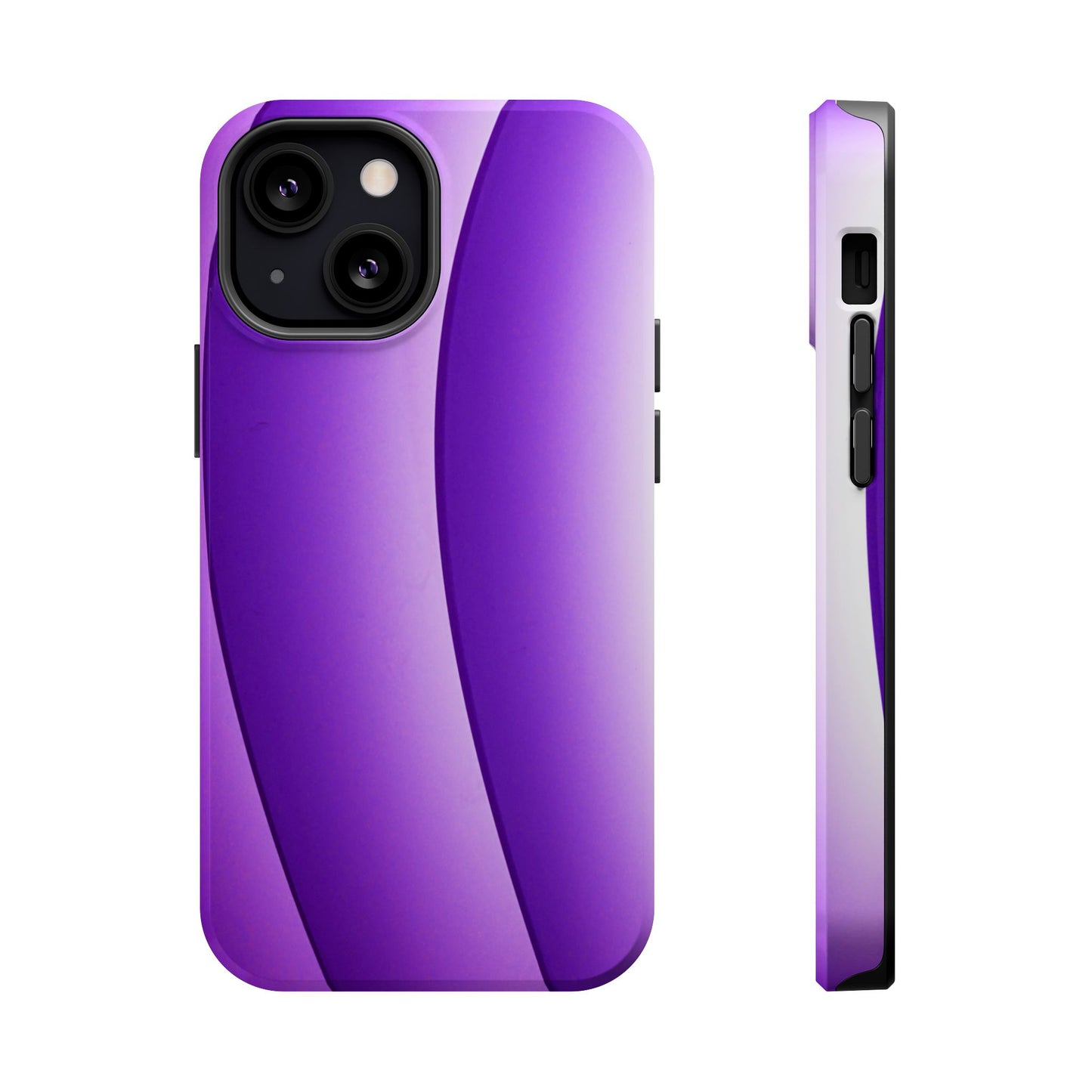 Purple Gradient Stripes MagSafe® Compatible Tough Case for iPhone
