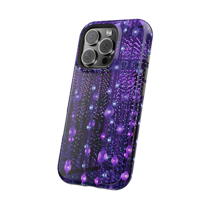 Purple Raindrops MagSafe® Compatible Tough Case for iPhone