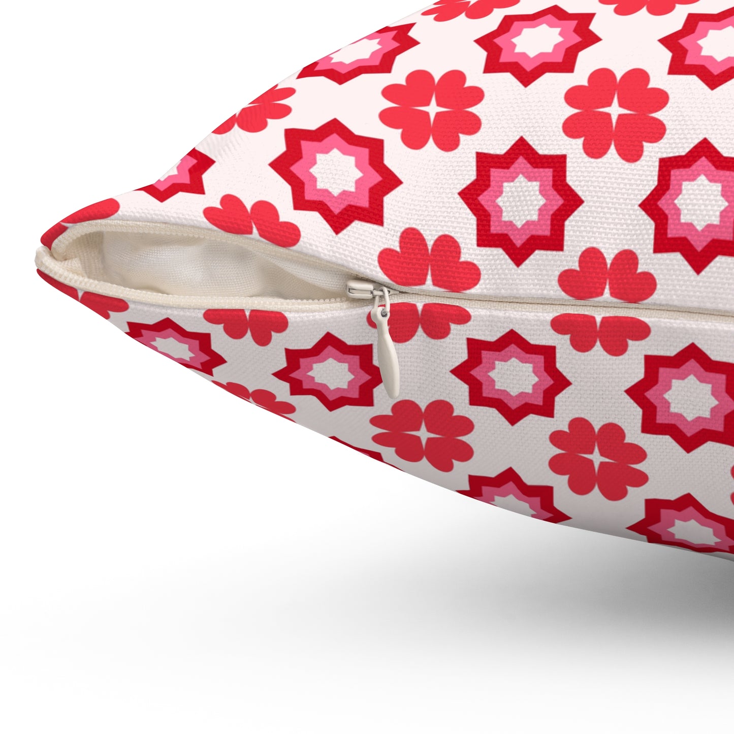 Scarlet Star Garden Throw Pillow