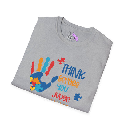 Think Before You Judge (Autism) Adult T-shirt