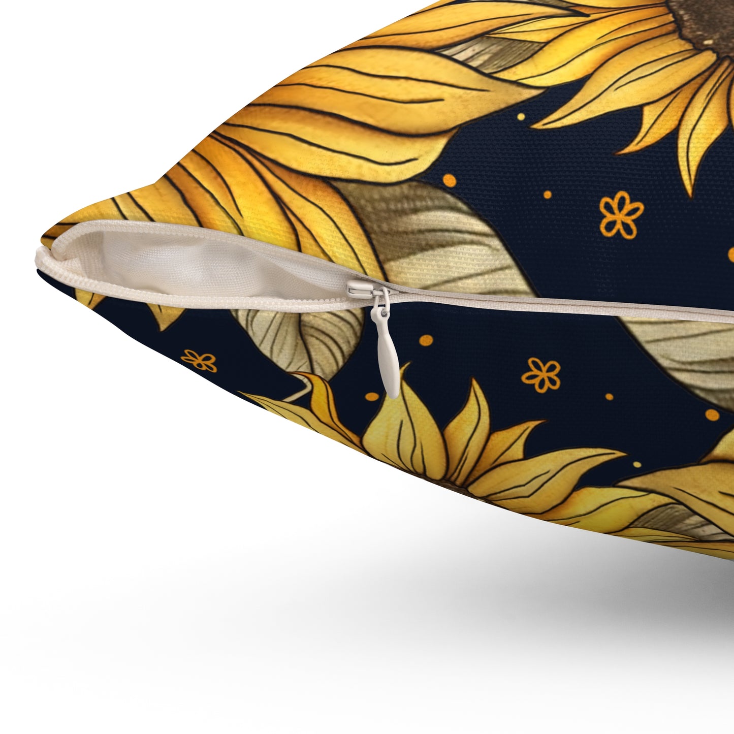 Sunflowers & Bees Throw Pillow