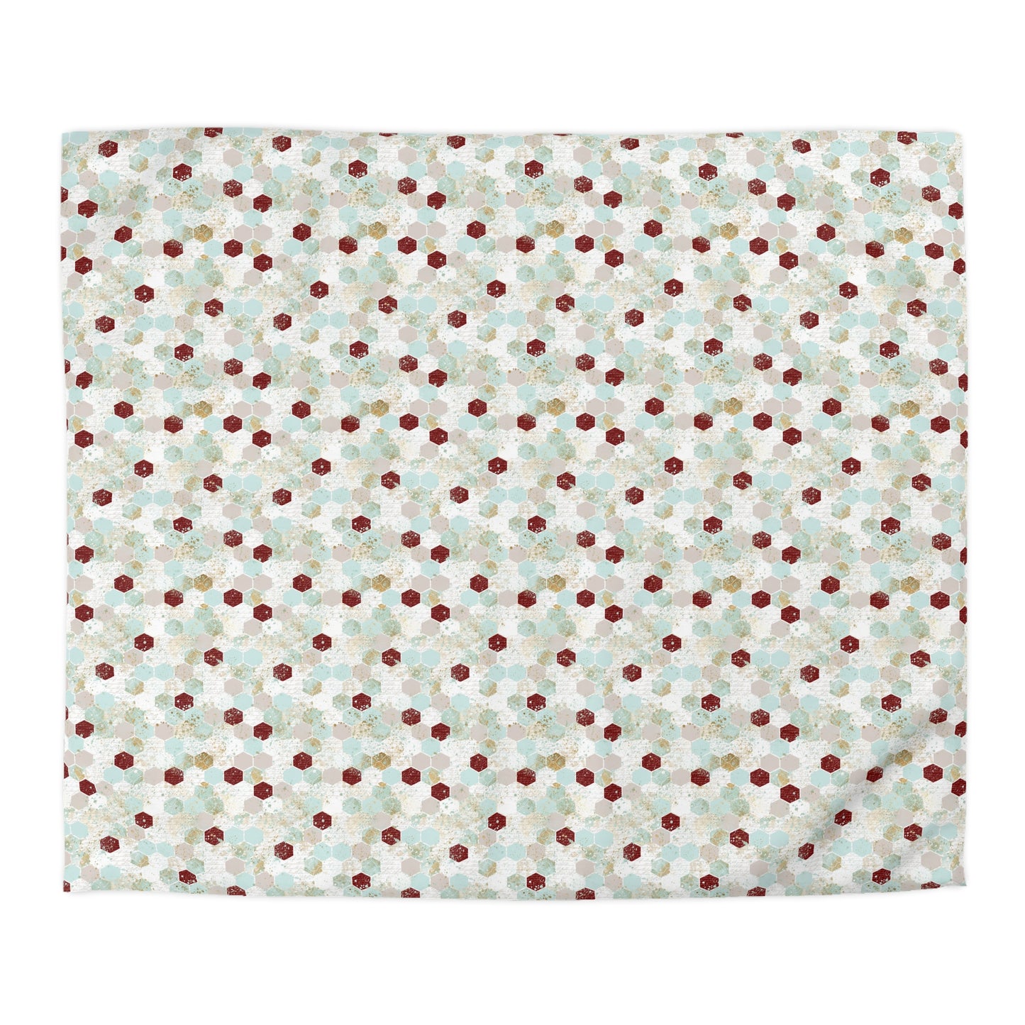 Love Letters & Honeycomb Microfiber Duvet Cover