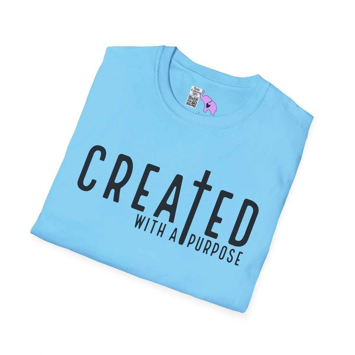 Created With A Purpose (with Cross) Adult T-shirt