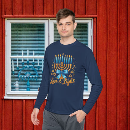 Love & Light Menorah Adult Long Sleeve Tee